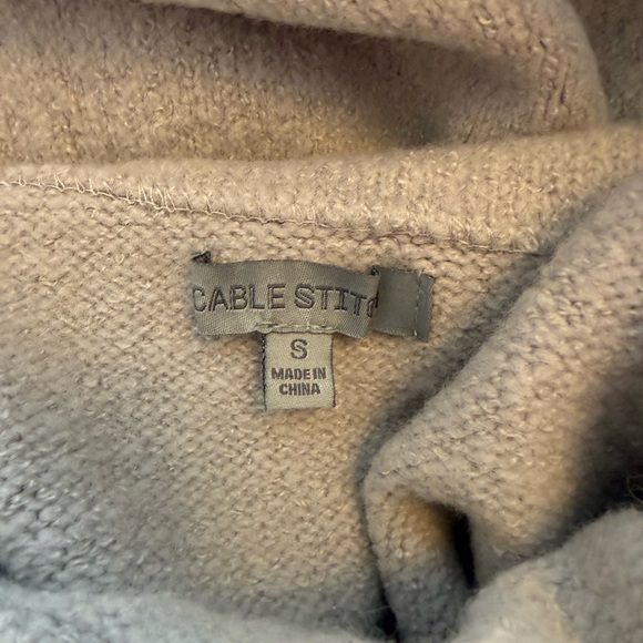 Cable Stitch | Cowl Neck Sweater | Grey | Size S - Picture 7 of 8